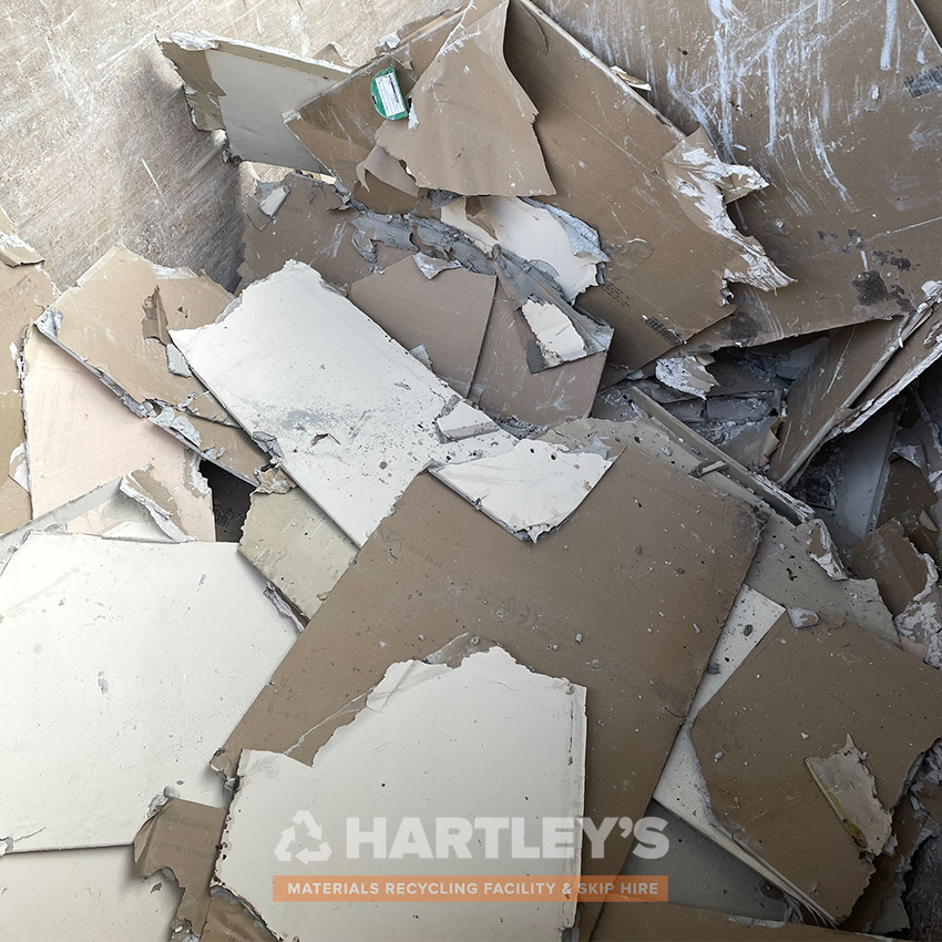 Recycling Recycled Plasterboard plasterboard ready to be recycled