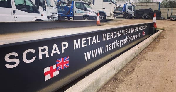 Scrap Metal Recycling Weighbridge Scrap Metal 50 Tonne Weighbridge in a scrap yard in Stoke-on-Trent