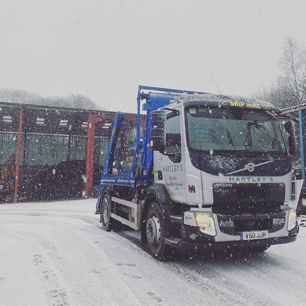 skip hire in bad weather